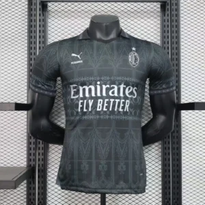 2024 AC Milan Fourth Soccer Jersey Player Version Black