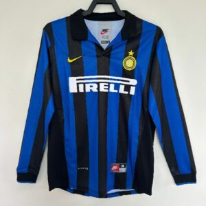 Inter Milan 1998-99 Home Long Sleeve Retro Soccer Jersey