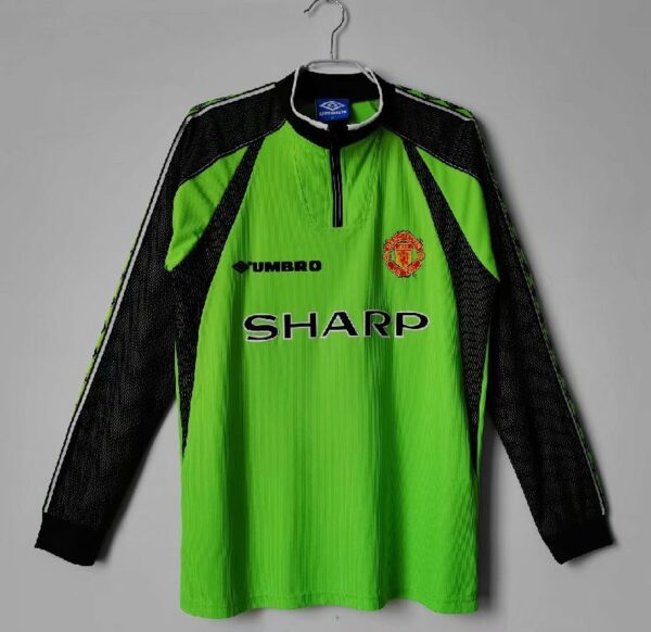 Manchester United 1998/99 goalkeeper Long Sleeve Retro Soccer Jersey
