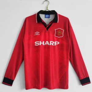 Manchester United 1994/96 home Long Sleeve Retro Soccer Jersey