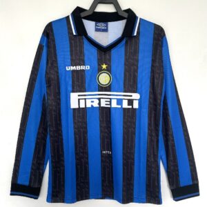Inter Milan 1997-98 Home Long Sleeve Retro Soccer Jersey